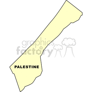 Simple Outline Map of Palestine