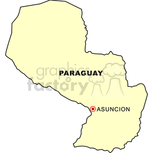 Map of Paraguay with Capital