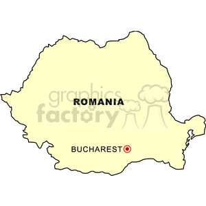 Romania Map Highlighting Bucharest