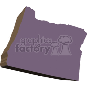 A vector illustration of the state of Oregon.