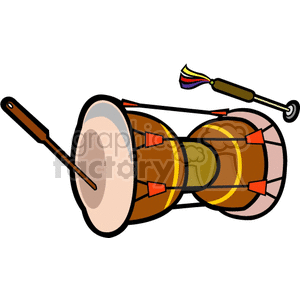 Traditional Drum with Sticks