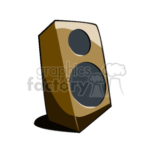 Image of a Brown Stereo Speaker