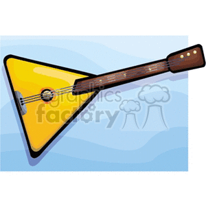 Yellow Triangular String Instrument