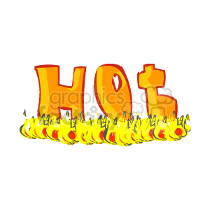 Hot Word with Fiery Flames