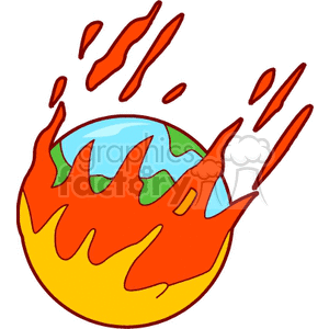 Fiery Earth Globe