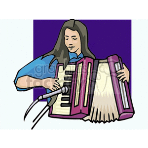 Accordion Player with Microphone