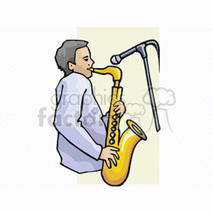 Musician Playing Saxophone