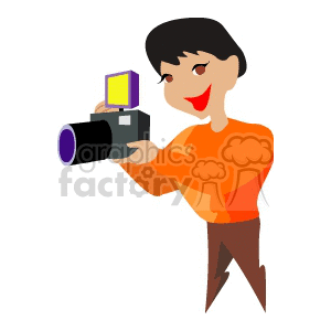 Cartoon Photographer with Camera