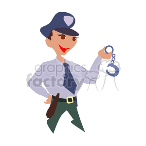 Police Officer with Handcuffs