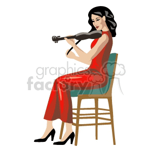 Woman Playing Violin