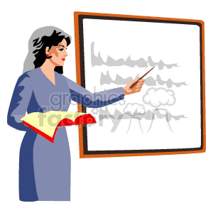 Teaching Presentation of Woman with Book