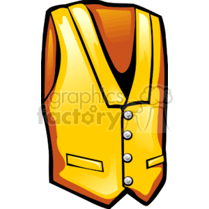 A Single Gold Vest with Silver Buttons