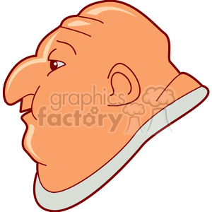 Cartoon Illustration of Chubby Man's Face