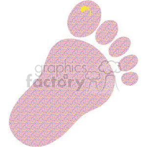 Pink footprint