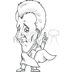 Black and white Andrew Jackson drawing