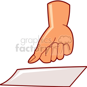 Hand Pointing for Fingerprint on Paper