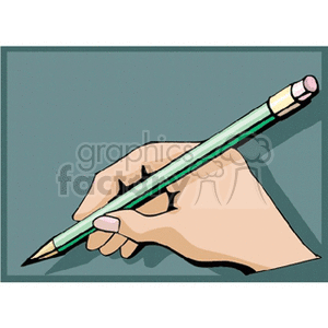 Hand Holding Pencil