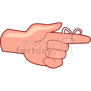 Hand with Reminder String