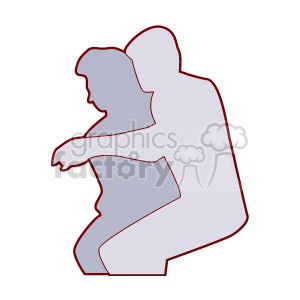 Romantic Couple Silhouette Embracing