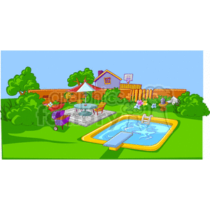 backyard clipart. Commercial use GIF, JPG, clipart # 162902 | Graphics