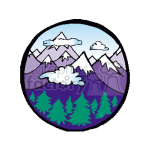 Mountain Landscape - Nature Outdoor Scenery Icon