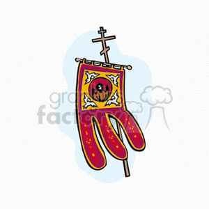 Stylized Christian Religious Flag