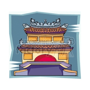 Asian Pagoda Tower Clip Art