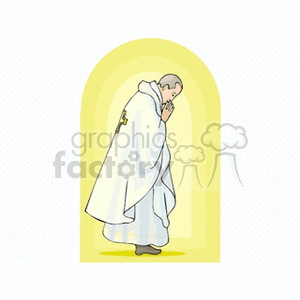 Religious Priest in Prayer