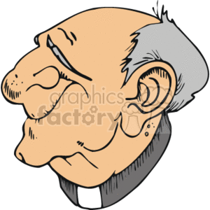   This image is a clipart image of a caricatured man