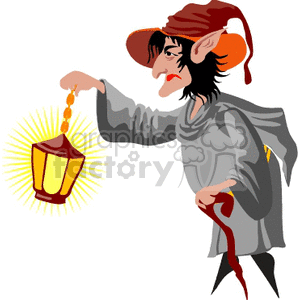 Fantasy Warlock with Lantern