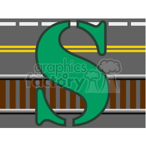 Letter S with Transportation Background