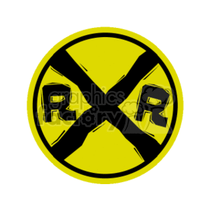 Railroad Crossing Sign – Train Track Warning Symbol