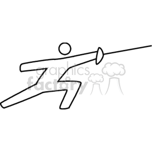 Fencing Stick Figure