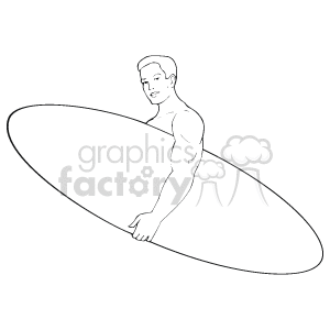 Surfer with Surfboard