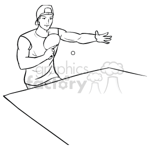 Table Tennis Player in Action