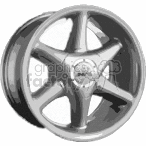 Illustration of a Car Rim Without Tire