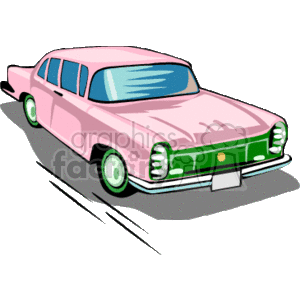 Pink Vintage Classic Car – Retro Automobile