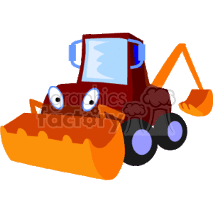 Cartoon Construction Tractor