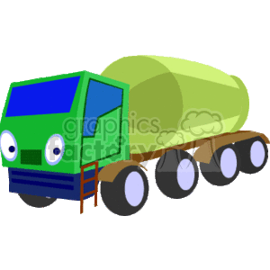 Cartoon Concrete Mixer Truck - Construction Vehicle