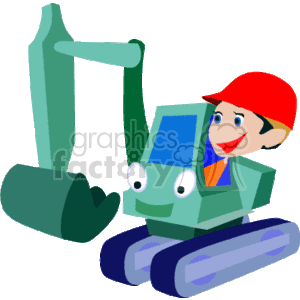 Cartoon front end loader