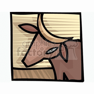 Clipart image of a bull representing the Taurus star sign.