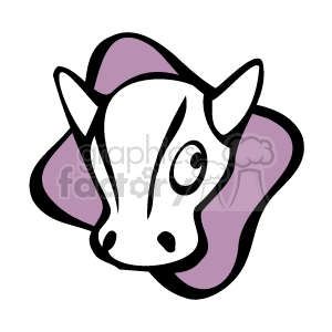   The clipart image depicts a stylized representation of a bull