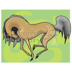 A clipart image of an abstract horse figure, often associated with the Chinese Zodiac or star signs.