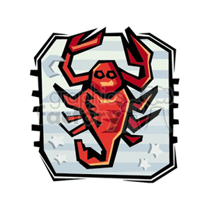 Scorpio Zodiac Sign - Stylized Scorpion