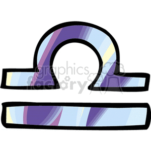 A colorful clipart image of the Libra zodiac sign.
