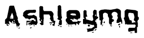 The image contains the word Ashleymg in a stylized font with a static looking effect at the bottom of the words