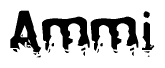 The image contains the word Ammi in a stylized font with a static looking effect at the bottom of the words