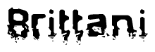 The image contains the word Brittani in a stylized font with a static looking effect at the bottom of the words