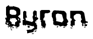 The image contains the word Byron in a stylized font with a static looking effect at the bottom of the words