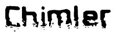 The image contains the word Chimler in a stylized font with a static looking effect at the bottom of the words